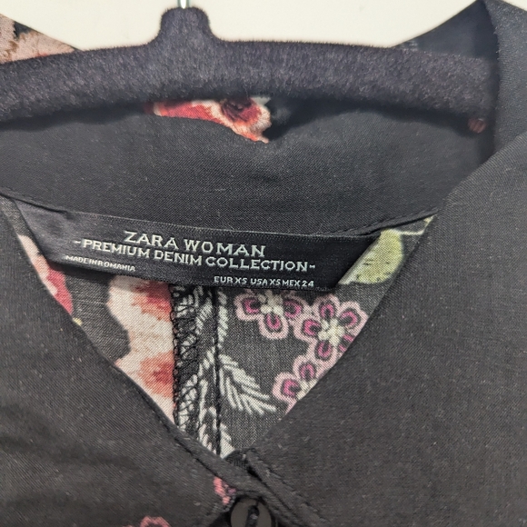 Zara Black Multicolor Floral Boho Maxi Dress - Picture 5 of 12